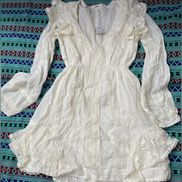 018 Free People Isabella Mini in white BNWT the perfect lil White Dress 🤍👗🤍 - Picture 4 of 6